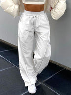 Pintuck Detail Straight Leg Pants White / S Straight Leg Pants