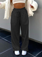 Pintuck Detail Straight Leg Pants Straight Leg Pants