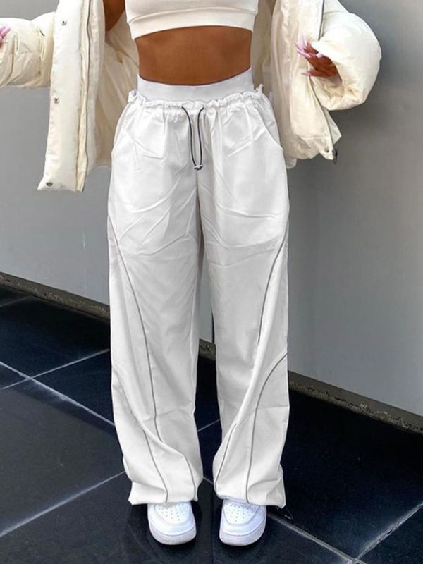 Pintuck Detail Straight Leg Pants Secondary image
