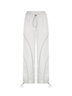 Pintuck Detail Straight Leg Pants Straight Leg Pants