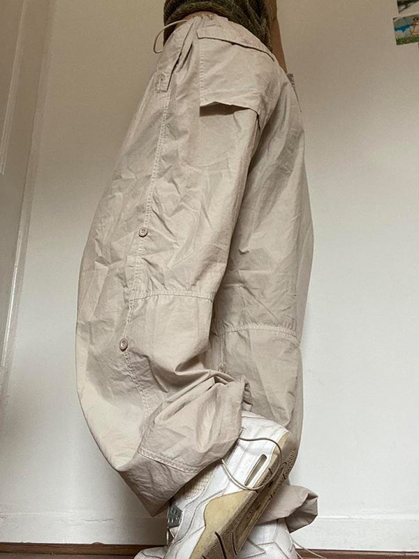 Drawstring Low Waist Baggy Cargo Pants Cargo Pants