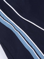 Piping Detail Wide Leg Track Pants Wide Leg Pants