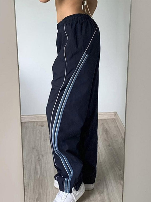 Vintage Striped Piping Baggy Sweatpants Secondary image