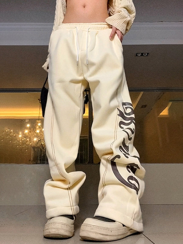 Stitch Design Logo Baggy Sweatpants Apricot / S Sweatpants Main image