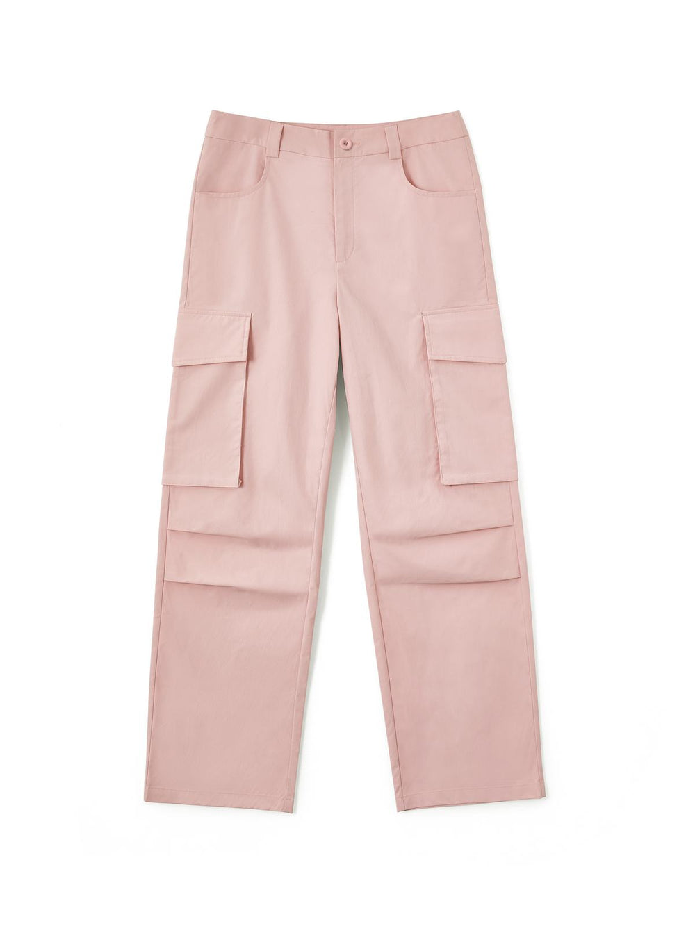 Ruched Pink Straight Leg Cargo Pants Cargo Pants