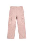 Ruched Pink Straight Leg Cargo Pants Cargo Pants