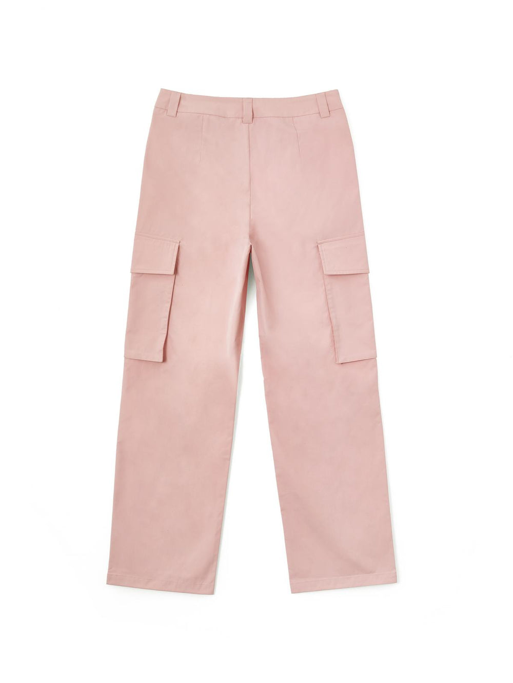Ruched Pink Straight Leg Cargo Pants Cargo Pants