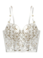 Vintage Lace Embroidery Bustier Corset Top