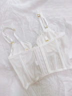 Vintage Lace Embroidery Bustier Corset Top