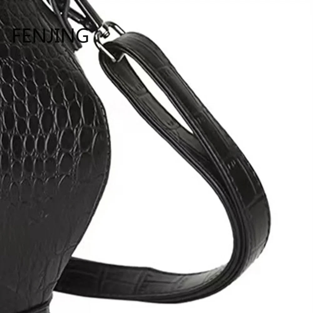 Fashion Teapot Shaped Stone Pattern Leather Gothic Personalized Bag