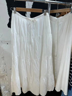 High Waist A line Loose Faldas Casual Simple Short Sleeve Tee