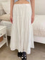 High Waist A line Loose Faldas Casual Simple Short Sleeve Tee