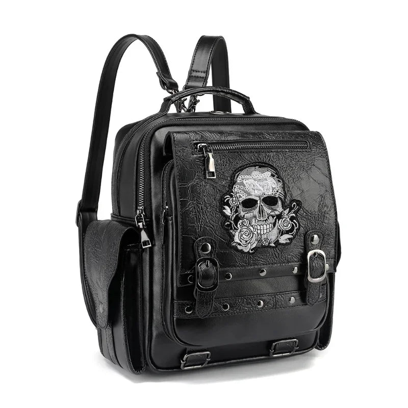 Goth Style Large Capacity Skull Multi-function Unisex Waterproof Backpack