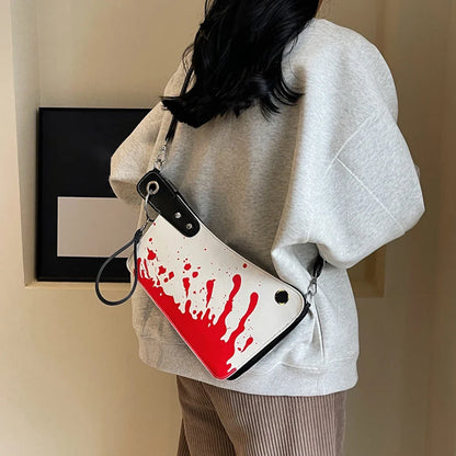 Gothic Unique Design PU Knife Shaped Halloween Clutch Bag