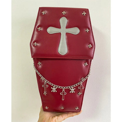 Gothic Vampire Coffin Shape Punk Lolita School Crossbody Halloween