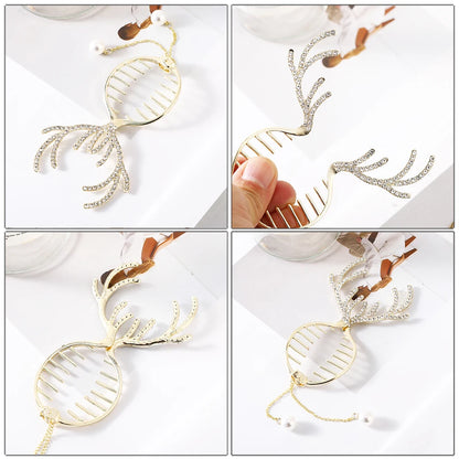 New Festival Christmas Elk Horn Tassel Golden Fashion Christmas Hair Accessory