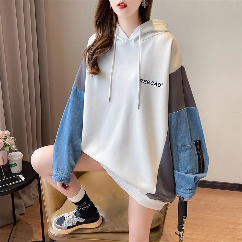 Early Autumn Large Size Loose Korean Version Thin Hoody