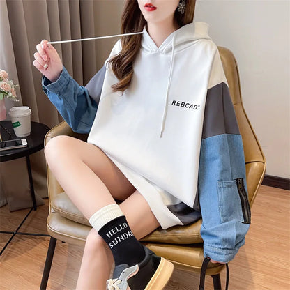 Early Autumn Large Size Loose Korean Version Thin Hoody