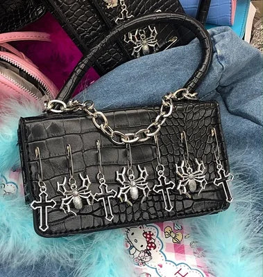 Harajuku Gothic Punk Spice Cross Spider Rabbit Dark Bag