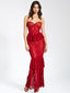 Quennell Burgundy Lace Charming Corset Maxi Dress XXS / US Dresses