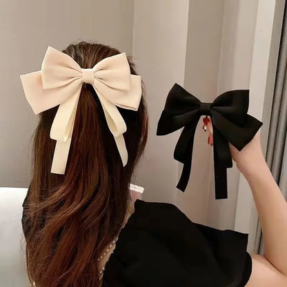 Korean Fashion Sweet Ribbon Black White Red Princess Christmas Hair Accessory