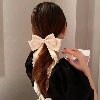 Korean Fashion Sweet Ribbon Black White Red Princess Christmas Hair Accessory