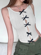 Women Floral Print Crossover V neck Short Sleeve Tee
