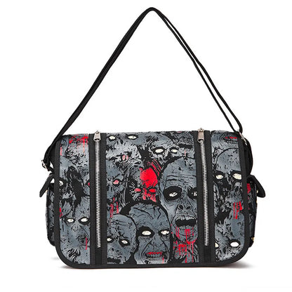 Large Gothic Zombie Ghost Canvas Waterproof Halloween Shoulder Bag