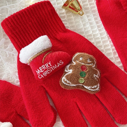 Lovely Christmas Theme Warm Holiday Celebration Short Adult Children Winter Christmas Glove