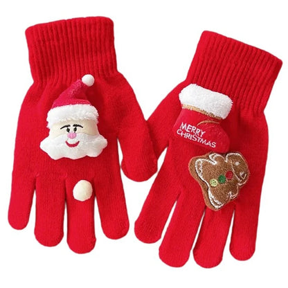 Lovely Christmas Theme Warm Holiday Celebration Short Adult Children Winter Christmas Glove