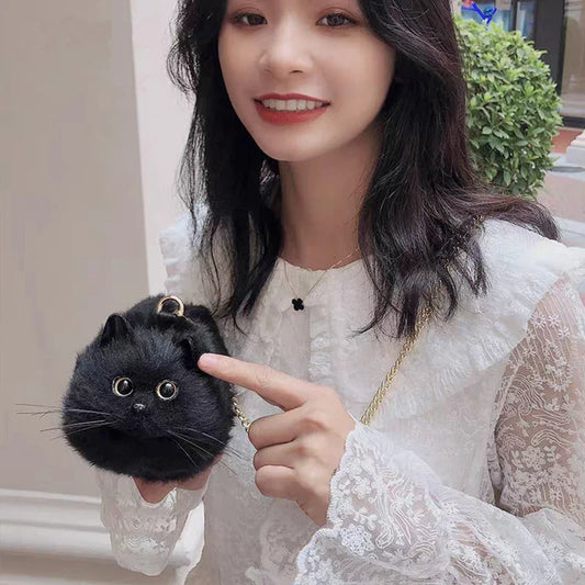 Luxury Fashion Crossbody High Women's Black Mini Quality Cat Cute Bag