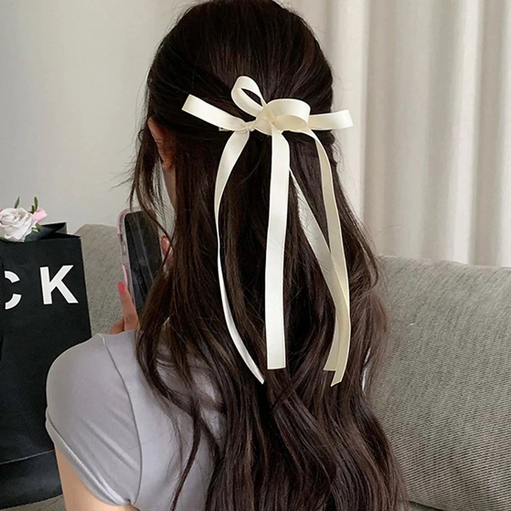 Ribbon Back Head Headdress - Christmas Hair Accessory Beige Accessories-L