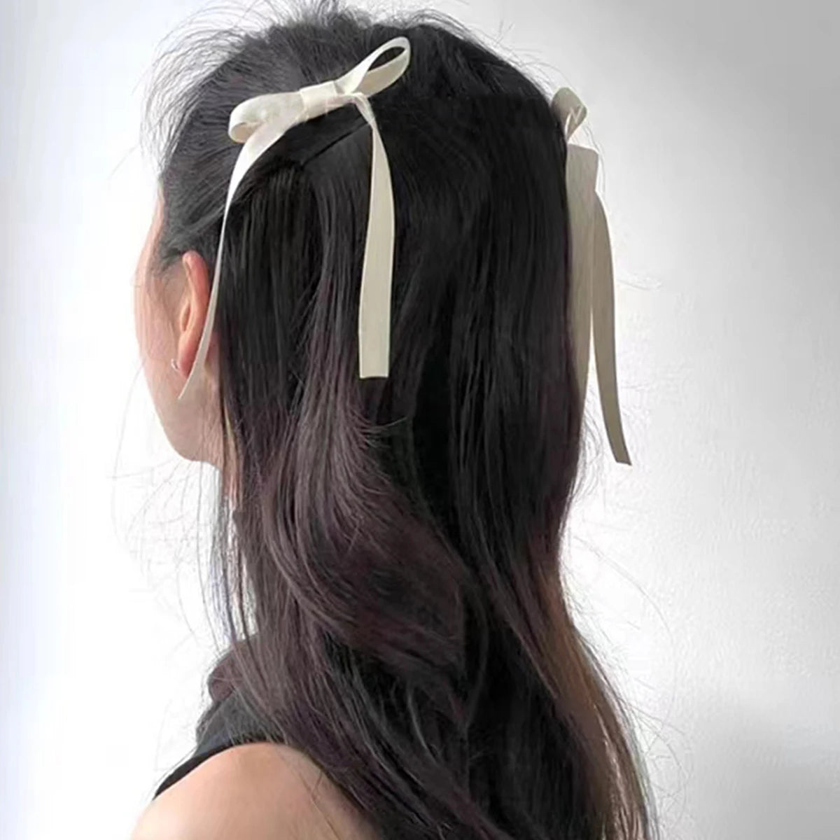 Fashion Fabric Ribbon Bow Top Clip Christmas Hair Accessory