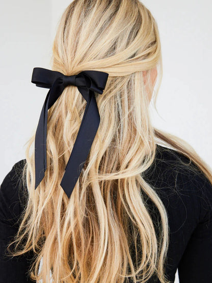 Fashion Black Ribbon Simple Fashion Top Clip Christmas Hair Accessory