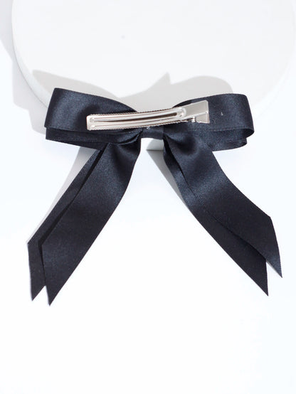 Fashion Black Ribbon Simple Fashion Top Clip Christmas Hair Accessory