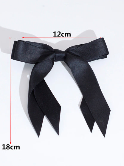 Fashion Black Ribbon Simple Fashion Top Clip Christmas Hair Accessory