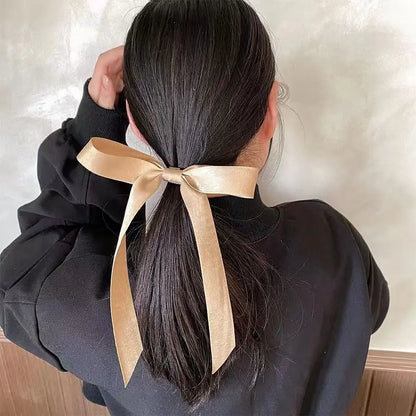 Fashion Fabric Black Bow Ribbon Top Clip Christmas Hair Accessory