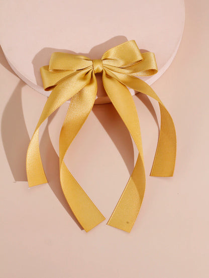 Fashion Fabric Ribbon Black White Bow Top Clip Christmas Hair Accessory