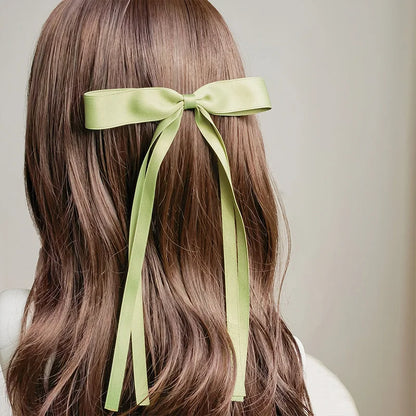 Fashion Sweet Solid Color Head Bow Headdress Christmas Hair Accessory