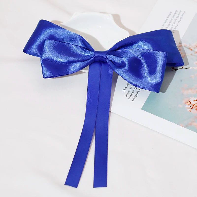 Korean Fashion Black Ribbon Elegant Bow Tie Christmas Hair Accessory