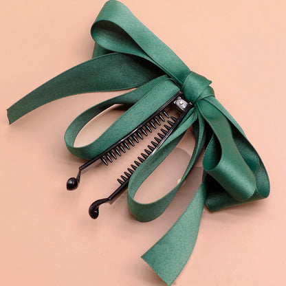 New Banana Clip Double Layer Horsetail Christmas Hair Accessory