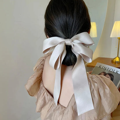 New Korean Fabric Big Ribbon Back Head Headdress Christmas Hair Accessory