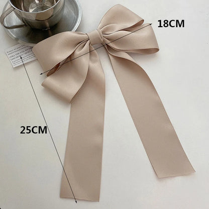 New Korean Fabric Big Ribbon Back Head Headdress Christmas Hair Accessory