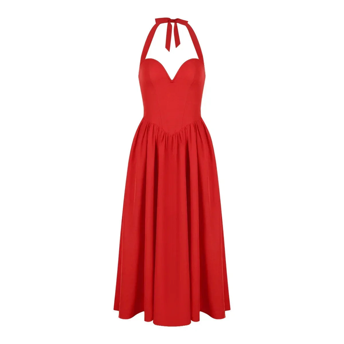 Elegant Fit and Flare Christmas Party Dress