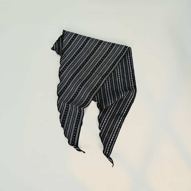 Cotton Striped Triangle Retro Head Shawl Scarf Main image