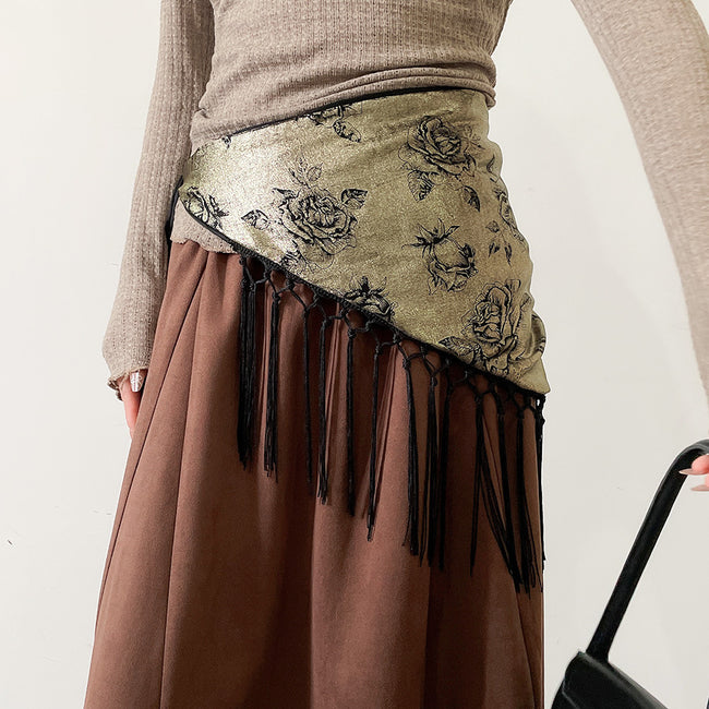 Vintage Triangle Print Scarf Belt Main image