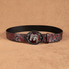 Wild Horse Buckle Embossed Belt