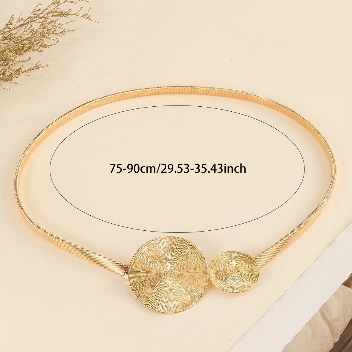 Elastic Metal Ring Slim Waist Chain