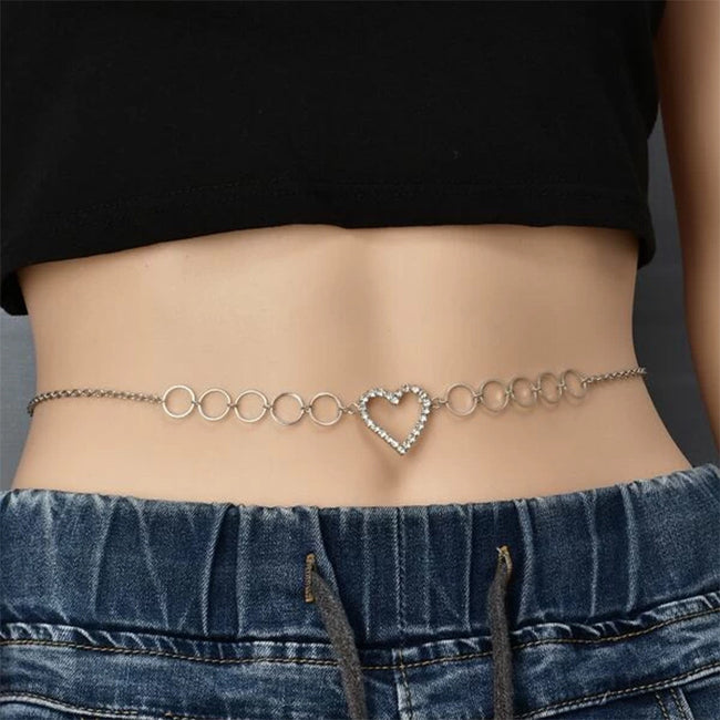 Heart Rhinestone Sparkle Chic Waist Chain Main image