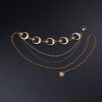 Adjustable Sunflower Moon Metal Waist Chain